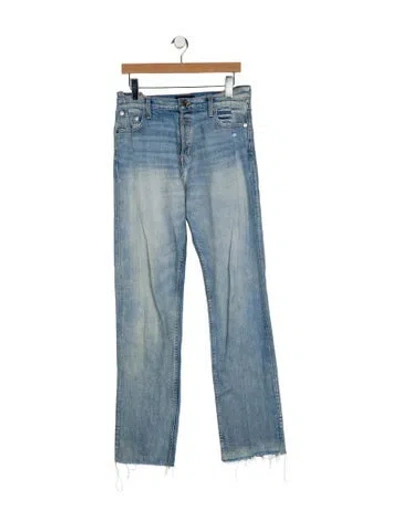 Pre-owned Eb Denim High-rise Straight Leg Jeans In Blue