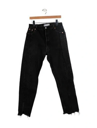 Pre-owned Eb Denim High-rise Straight Leg Jeans In Blue