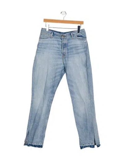 Pre-owned Eb Denim High-rise Straight Leg Jeans In Blue