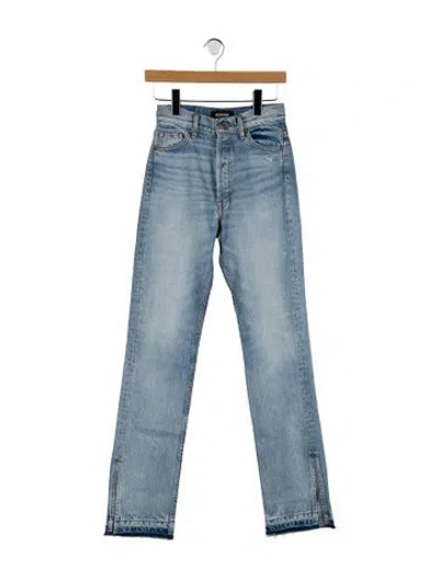 Pre-owned Eb Denim High-rise Straight Leg Jeans In Blue