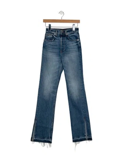 Pre-owned Eb Denim High-rise Straight Leg Jeans In Blue