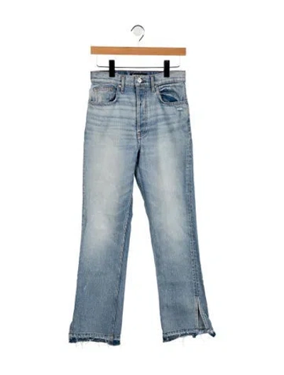 Pre-owned Eb Denim High-rise Straight Leg Jeans In Blue