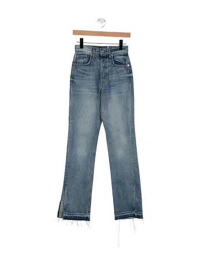 Pre-owned Eb Denim High-rise Straight Leg Jeans In Blue