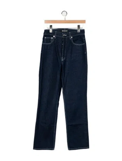 Pre-owned Eb Denim High-rise Straight Leg Jeans In Blue