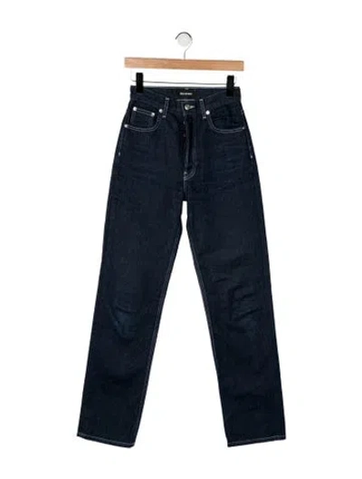 Pre-owned Eb Denim High-rise Straight Leg Jeans In Blue