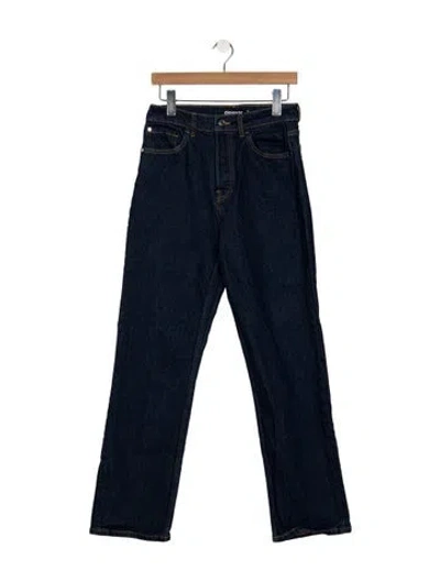 Pre-owned Eb Denim High-rise Straight Leg Jeans In Blue