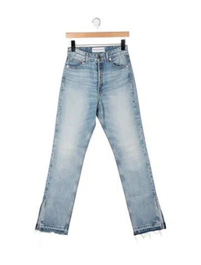 Pre-owned Eb Denim High-rise Straight Leg Jeans In Blue