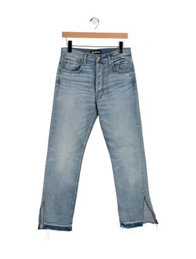 Pre-owned Eb Denim High-rise Straight Leg Jeans In Blue