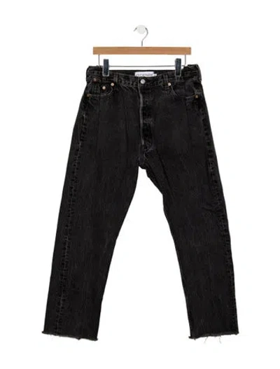 Pre-owned Eb Denim High-rise Straight Leg Jeans In Blue