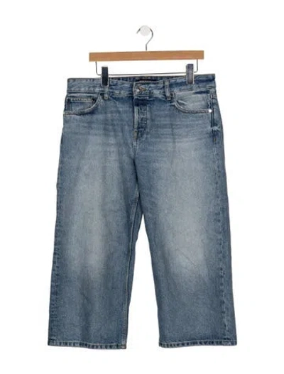 Pre-owned Eb Denim High-rise Straight Leg Jeans In Blue