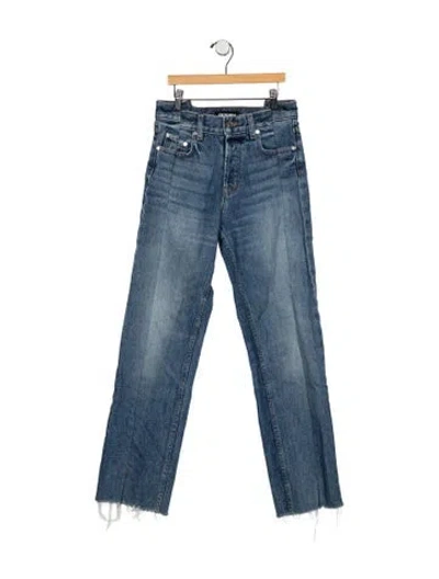 Pre-owned Eb Denim High-rise Straight Leg Jeans In Blue