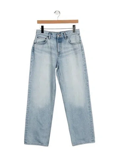 Pre-owned Eb Denim High-rise Straight Leg Jeans In Blue