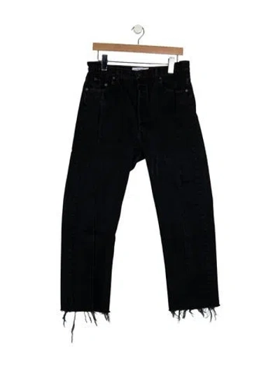 Pre-owned Eb Denim High-rise Straight Leg Jeans In Blue