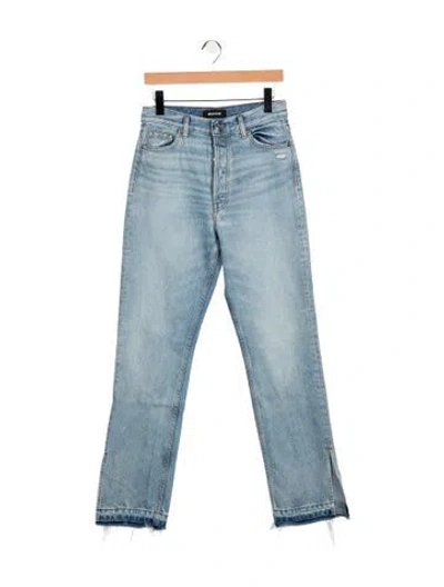 Pre-owned Eb Denim High-rise Straight Leg Jeans In Blue