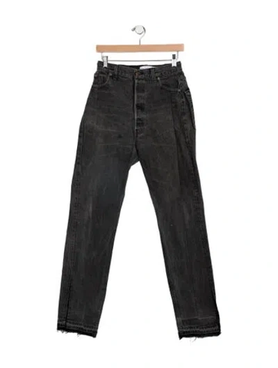 Pre-owned Eb Denim High-rise Straight Leg Jeans In Gray