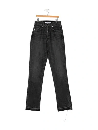 Pre-owned Eb Denim High-rise Straight Leg Jeans In Gray