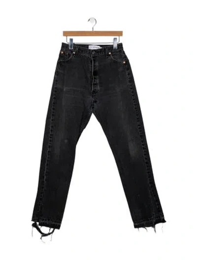 Pre-owned Eb Denim High-rise Straight Leg Jeans In Gray