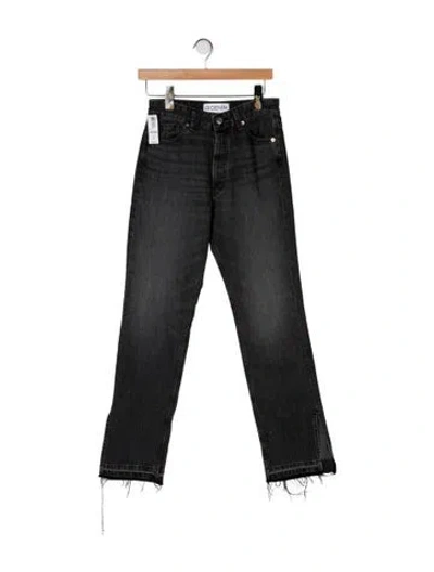 Pre-owned Eb Denim High-rise Straight Leg Jeans In Gray