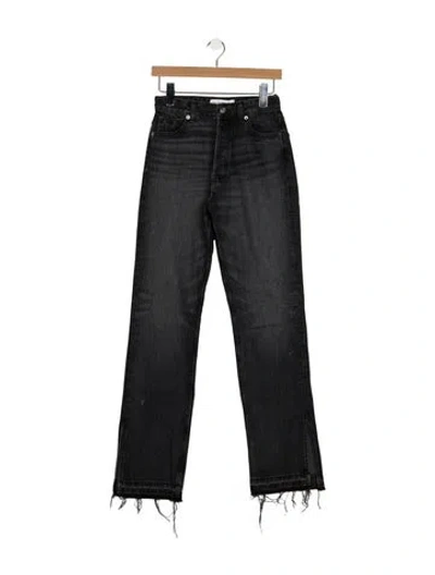 Pre-owned Eb Denim High-rise Straight Leg Jeans In Gray