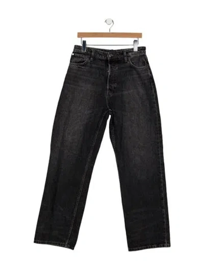 Pre-owned Eb Denim High-rise Straight Leg Jeans In Gray