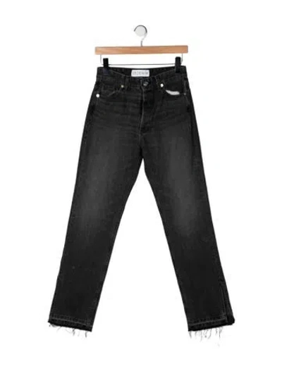 Pre-owned Eb Denim High-rise Straight Leg Jeans In Grey