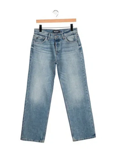 Pre-owned Eb Denim High-rise Straight Leg Jeans W/ Tags In Blue