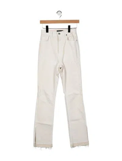 Pre-owned Eb Denim High-rise Straight Leg Jeans In White