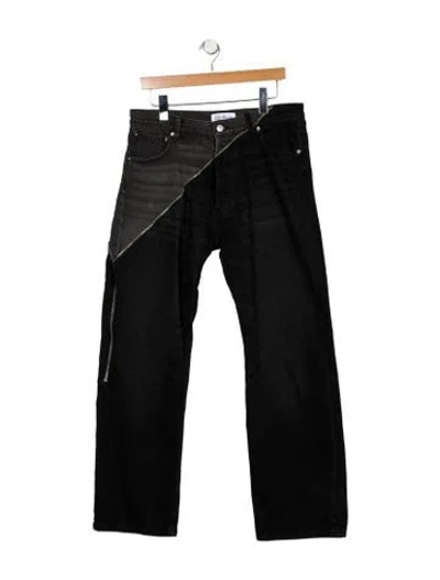 Pre-owned Eb Denim High-rise Wide Leg Jeans In Black