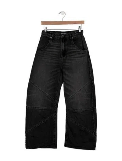 Pre-owned Eb Denim High-rise Wide Leg Jeans In Black