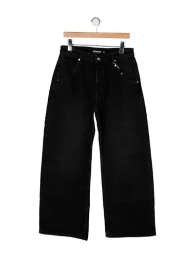 Pre-owned Eb Denim High-rise Wide Leg Jeans In Black