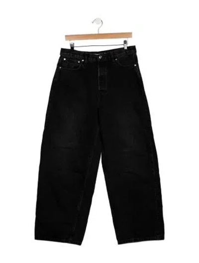 Pre-owned Eb Denim High-rise Wide Leg Jeans In Black