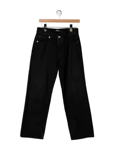 Pre-owned Eb Denim High-rise Wide Leg Jeans In Black
