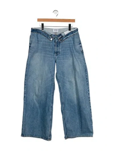 Pre-owned Eb Denim High-rise Wide Leg Jeans In Blue