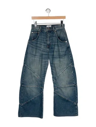 Pre-owned Eb Denim High-rise Wide Leg Jeans In Blue