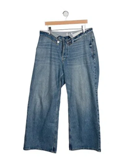 Pre-owned Eb Denim High-rise Wide Leg Jeans In Blue