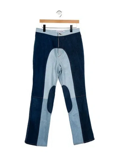 Pre-owned Eb Denim High-rise Wide Leg Jeans In Blue