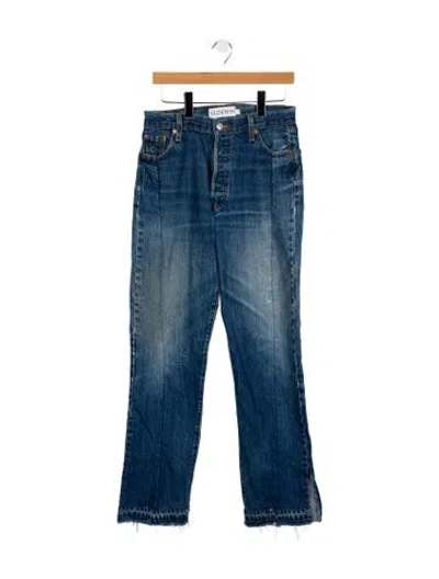 Pre-owned Eb Denim High-rise Wide Leg Jeans In Blue