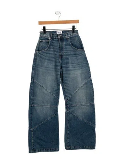 Pre-owned Eb Denim High-rise Wide Leg Jeans In Blue