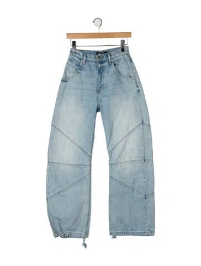 Pre-owned Eb Denim High-rise Wide Leg Jeans In Blue