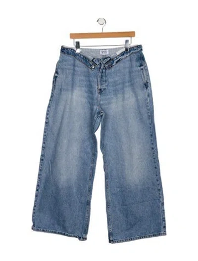 Pre-owned Eb Denim High-rise Wide Leg Jeans In Blue