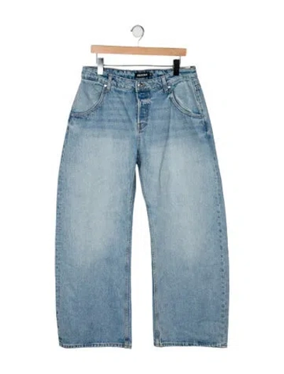 Pre-owned Eb Denim High-rise Wide Leg Jeans In Blue