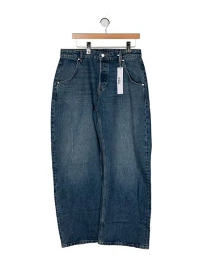 Pre-owned Eb Denim High-rise Wide Leg Jeans In Blue