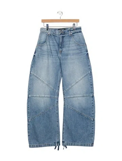 Pre-owned Eb Denim High-rise Wide Leg Jeans In Blue