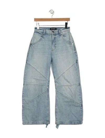 Pre-owned Eb Denim High-rise Wide Leg Jeans In Blue