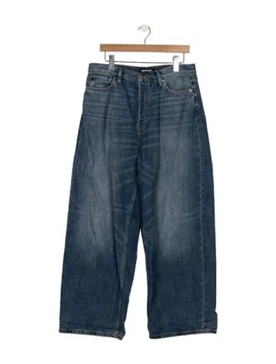Pre-owned Eb Denim High-rise Wide Leg Jeans In Blue