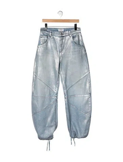 Pre-owned Eb Denim High-rise Wide Leg Jeans In Blue