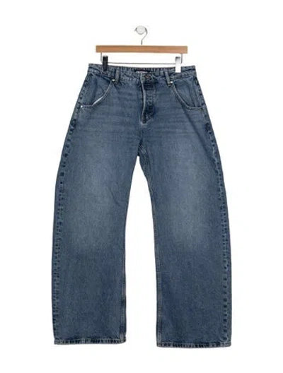 Pre-owned Eb Denim High-rise Wide Leg Jeans In Blue