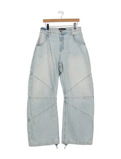 Pre-owned Eb Denim High-rise Wide Leg Jeans In Blue