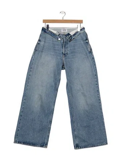 Pre-owned Eb Denim High-rise Wide Leg Jeans In Blue