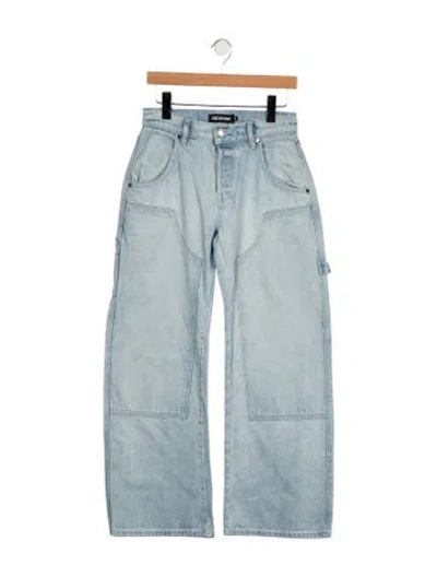 Pre-owned Eb Denim High-rise Wide Leg Jeans In Blue